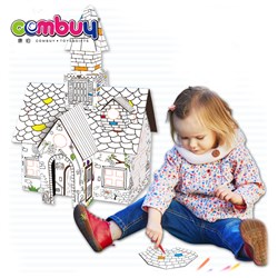CB995276 CB995277 - Creative 3D graffiti paper house DIY cardboard painting toy